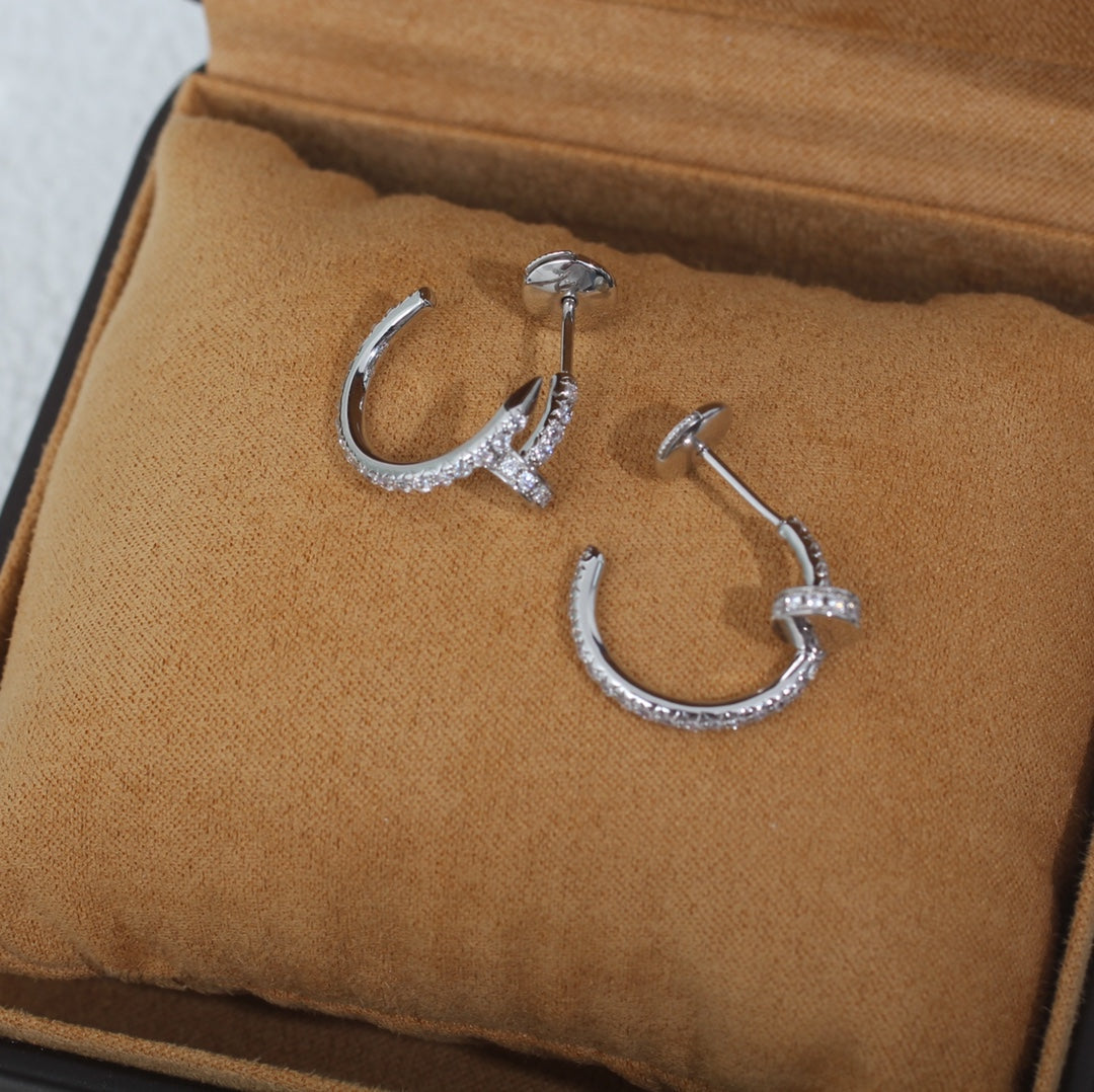 ¡®Glow Jewelry¡¯JUSTE EARRINGS 12.75MM SILVER DIAMOND