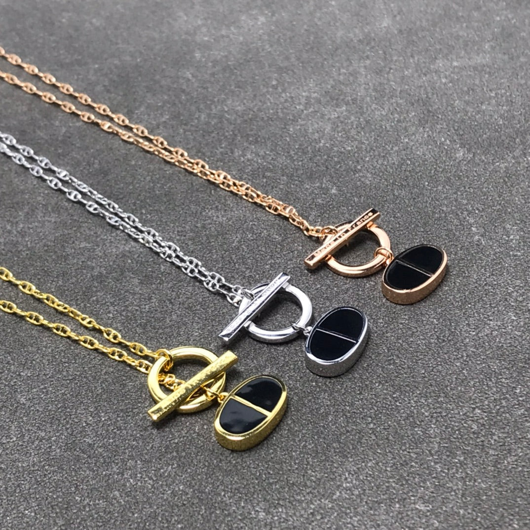 ¡®Glow Jewelry¡¯CHAINE VERSO BLACK CERAMIC NECKLACE
