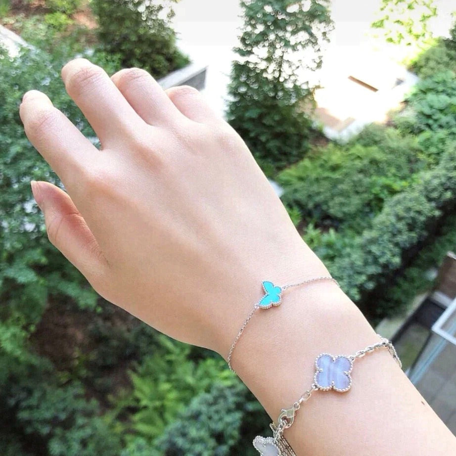 [Glow Jewelry]BUTTERFLY TURQUOISE BUTTERFLY BRACELET SILVER