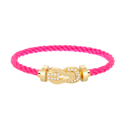 [Glow Jewelry]CHANCE LARGE 8 FIGURE BUCKLE HALF DIAMOND BRACELET GOLD