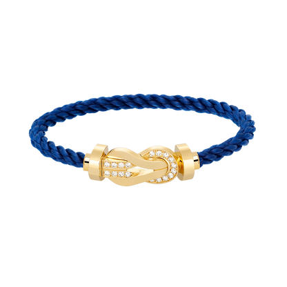[Glow Jewelry]CHANCE LARGE 8 FIGURE BUCKLE HALF DIAMOND BRACELET GOLD