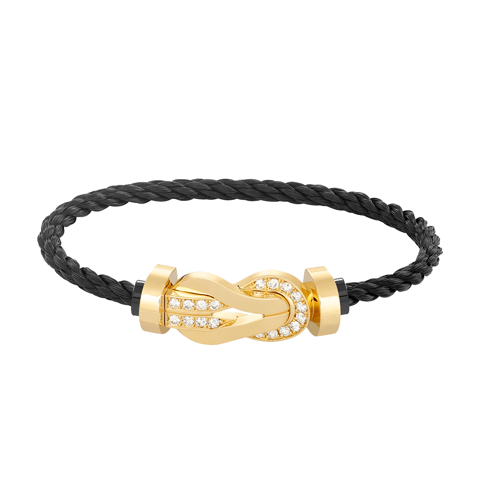¡®Glow Jewelry¡¯CHANCE LARGE 8 FIGURE BUCKLE HALF DIAMOND BRACELET GOLD