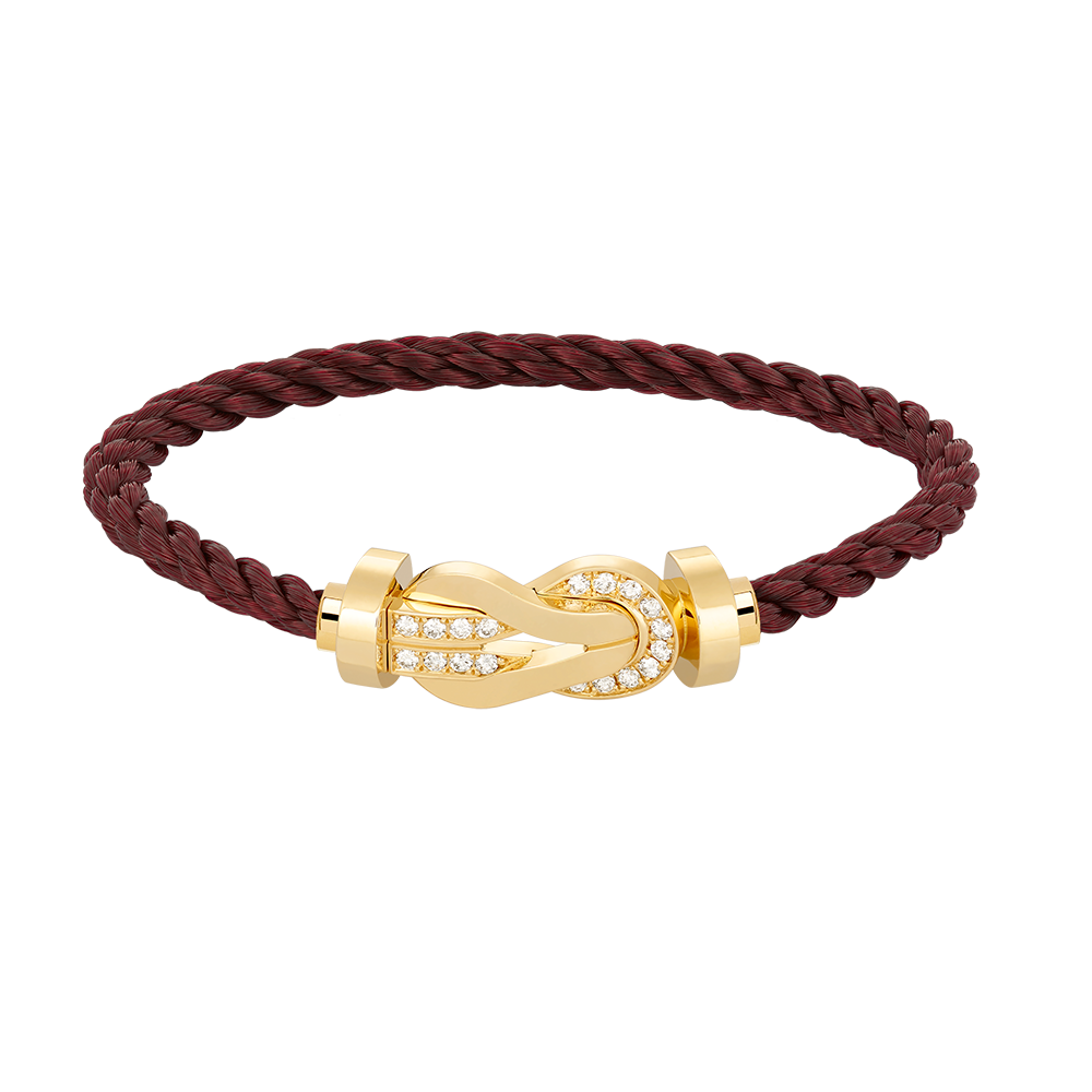 [Glow Jewelry]CHANCE LARGE 8 FIGURE BUCKLE HALF DIAMOND BRACELET GOLD