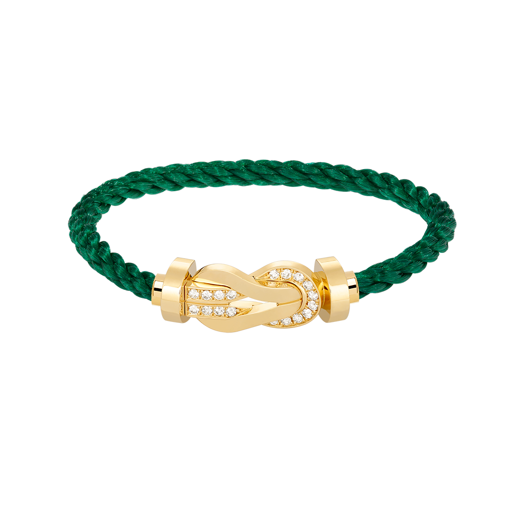 [Glow Jewelry]CHANCE LARGE 8 FIGURE BUCKLE HALF DIAMOND BRACELET GOLD