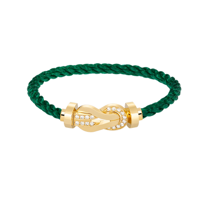 [Glow Jewelry]CHANCE LARGE 8 FIGURE BUCKLE HALF DIAMOND BRACELET GOLD