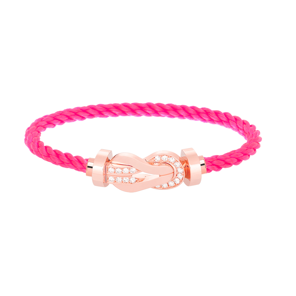 ¡®Glow Jewelry¡¯CHANCE LARGE 8 FIGURE BUCKLE HALF DIAMOND BRACELET ROSE GOLD