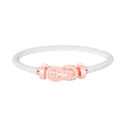 ¡®Glow Jewelry¡¯CHANCE LARGE 8 FIGURE BUCKLE HALF DIAMOND BRACELET ROSE GOLD