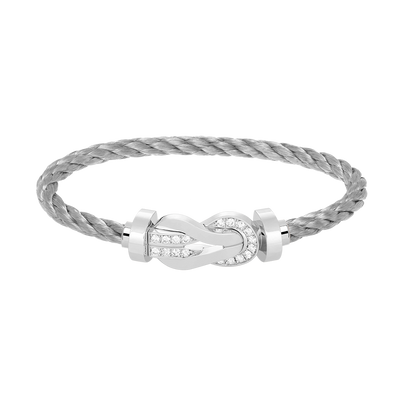 ¡®Glow Jewelry¡¯CHANCE LARGE 8 FIGURE BUCKLE HALF DIAMOND BRACELET SILVER