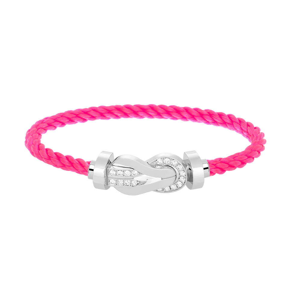 ¡®Glow Jewelry¡¯CHANCE LARGE 8 FIGURE BUCKLE HALF DIAMOND BRACELET SILVER