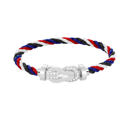 ¡®Glow Jewelry¡¯CHANCE LARGE 8 FIGURE BUCKLE HALF DIAMOND BRACELET SILVER