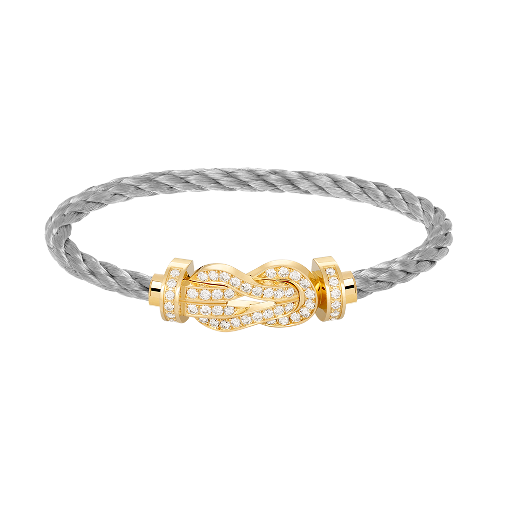 [Glow Jewelry]CHANCE LARGE 8 FIGURE BUCKLE FULLDIAMOND BRACELET GOLD
