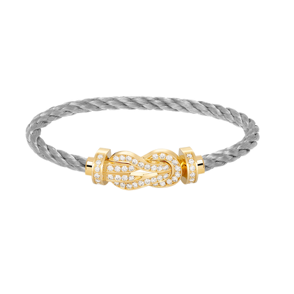 [Glow Jewelry]CHANCE LARGE 8 FIGURE BUCKLE FULLDIAMOND BRACELET GOLD