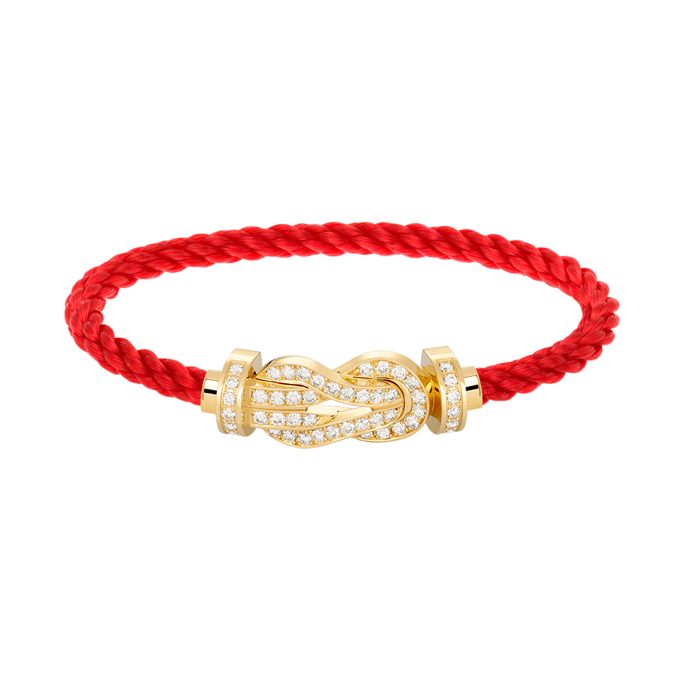 [Glow Jewelry]CHANCE LARGE 8 FIGURE BUCKLE FULLDIAMOND BRACELET GOLD