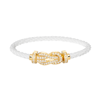 [Glow Jewelry]CHANCE LARGE 8 FIGURE BUCKLE FULLDIAMOND BRACELET GOLD
