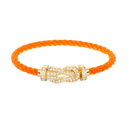 [Glow Jewelry]CHANCE LARGE 8 FIGURE BUCKLE FULLDIAMOND BRACELET GOLD