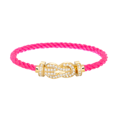 [Glow Jewelry]CHANCE LARGE 8 FIGURE BUCKLE FULLDIAMOND BRACELET GOLD