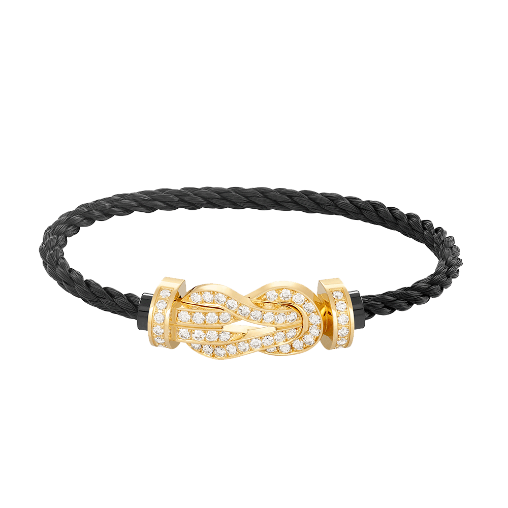 [Glow Jewelry]CHANCE LARGE 8 FIGURE BUCKLE FULLDIAMOND BRACELET GOLD