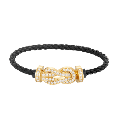 [Glow Jewelry]CHANCE LARGE 8 FIGURE BUCKLE FULLDIAMOND BRACELET GOLD