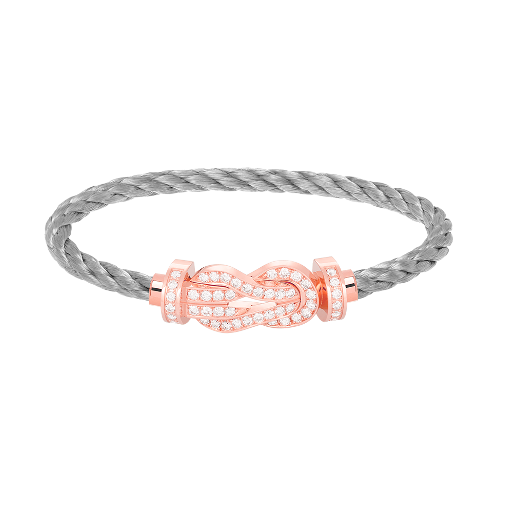 ¡®Glow Jewelry¡¯CHANCE LARGE 8 FIGURE BUCKLE FULL DIAMOND BRACELET ROSE GOLD