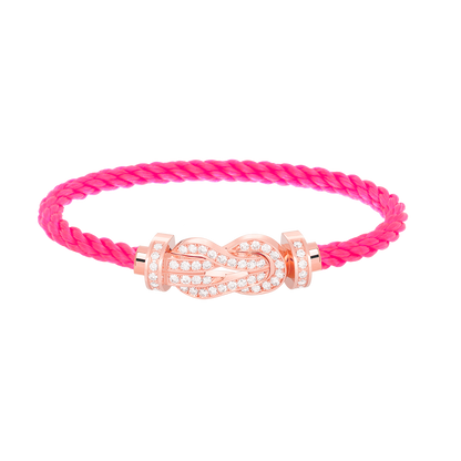 ¡®Glow Jewelry¡¯CHANCE LARGE 8 FIGURE BUCKLE FULL DIAMOND BRACELET ROSE GOLD