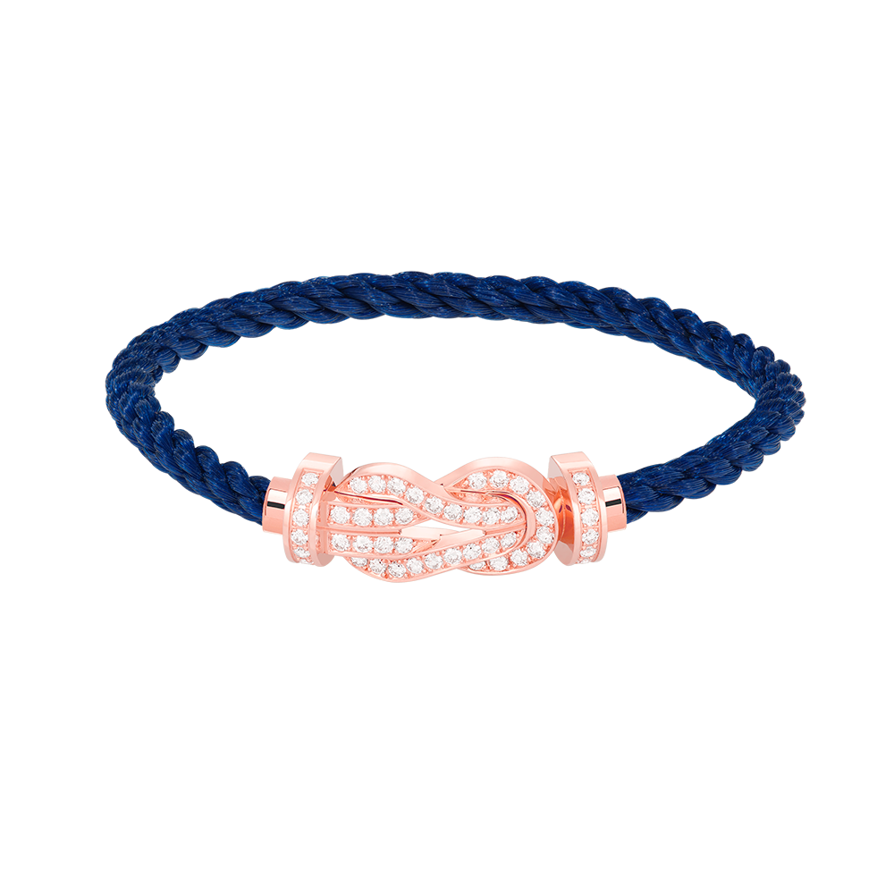 ¡®Glow Jewelry¡¯CHANCE LARGE 8 FIGURE BUCKLE FULL DIAMOND BRACELET ROSE GOLD