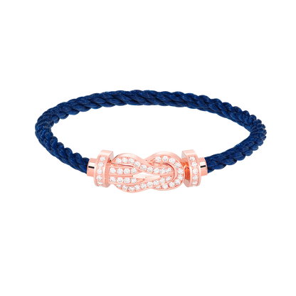 [Glow Jewelry]CHANCE LARGE 8 FIGURE BUCKLE FULL DIAMOND BRACELET ROSE GOLD
