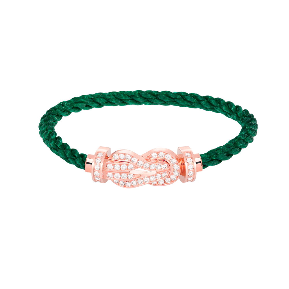 [Glow Jewelry]CHANCE LARGE 8 FIGURE BUCKLE FULL DIAMOND BRACELET ROSE GOLD