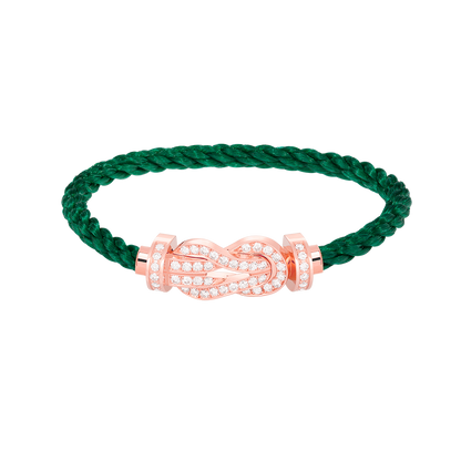 [Glow Jewelry]CHANCE LARGE 8 FIGURE BUCKLE FULL DIAMOND BRACELET ROSE GOLD