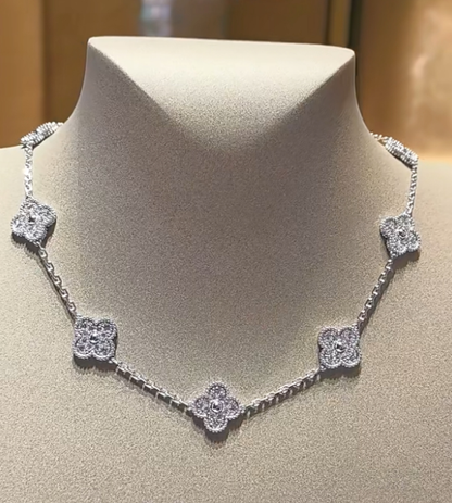 [Glow Jewelry Jewelry]CLOVER 10 MOTIFS  Gold Diamond  NECKLACE