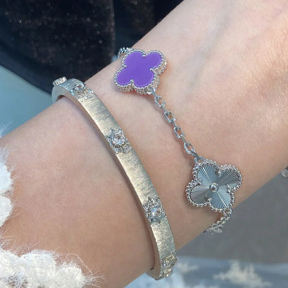 [Glow Jewelry]New  CLOVER 5 MOTIF VIOLET BRACELET COLLECTION