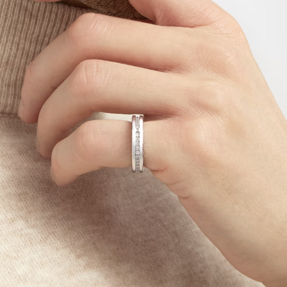 [Glow Jewelry]ZERO 1 ONE-BAND PAVED DIAMONDS ON THE SPIRAL RING