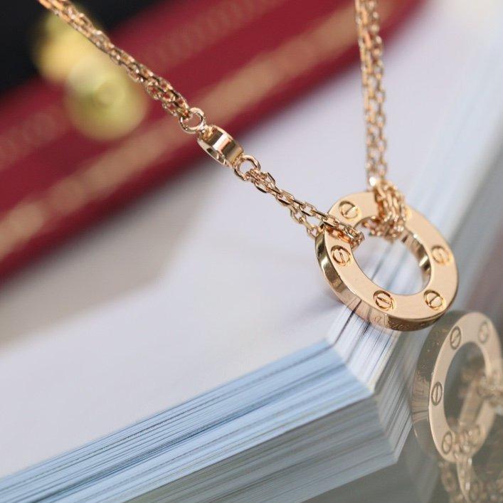 „Glow Jewelry“ LOVE-HALSKETTE, VERSTELLBAR, ROSÉGOLD, 2 DIAMANTEN