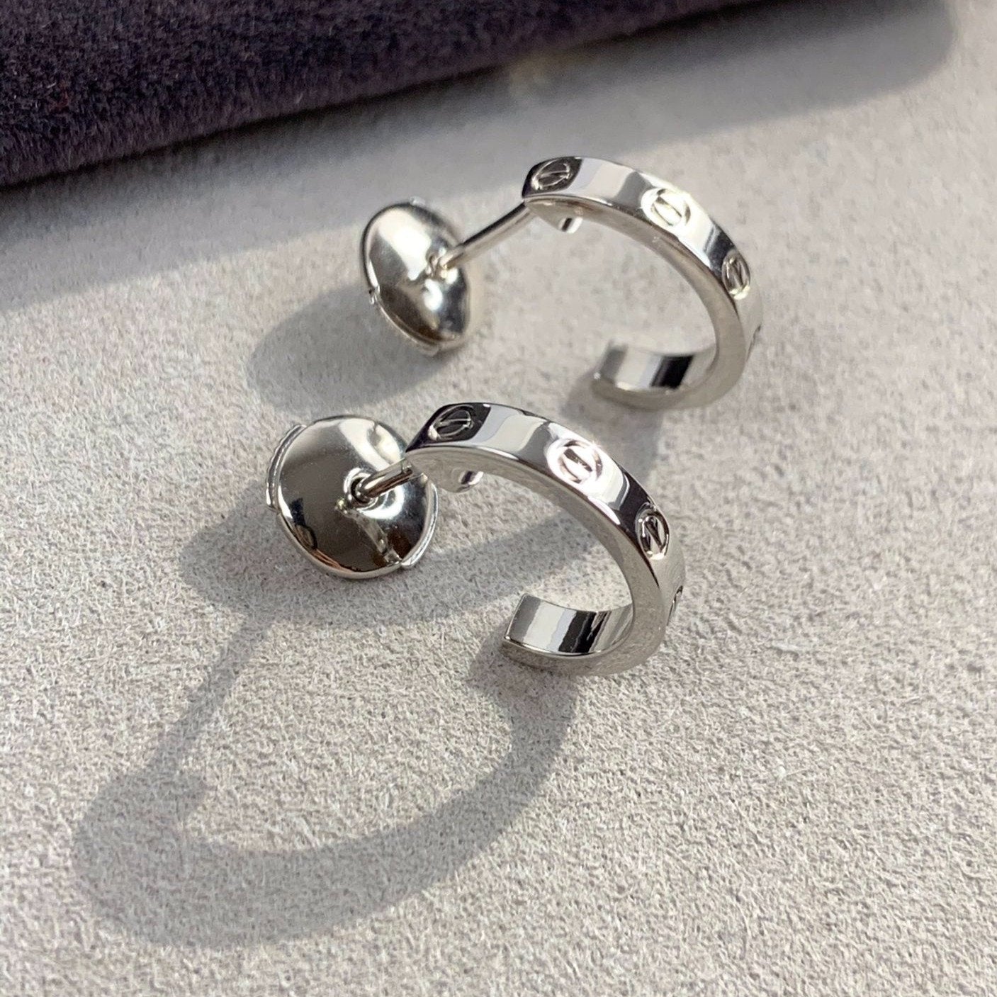 Glow Jewelry 'LOVE'-OHRRINGE 2.65MM SILBER