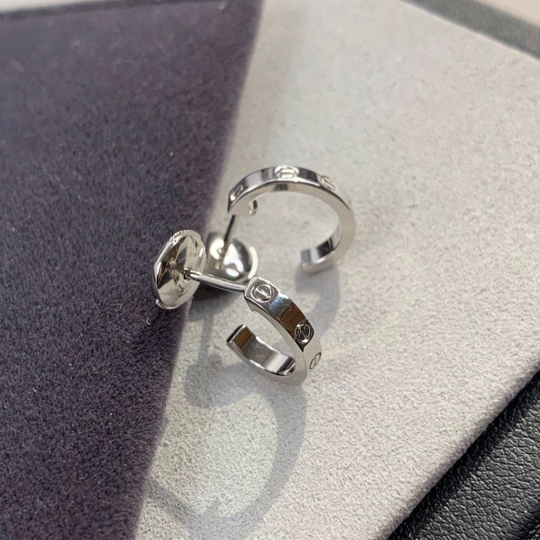 Glow Jewelry 'LOVE'-OHRRINGE 2.65MM SILBER