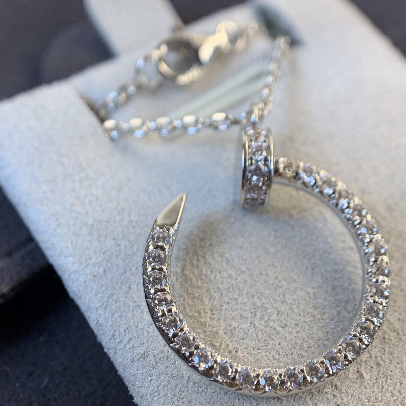 [Glow Jewelry]JUSTE NECKLACE SILVER DIAMONDS