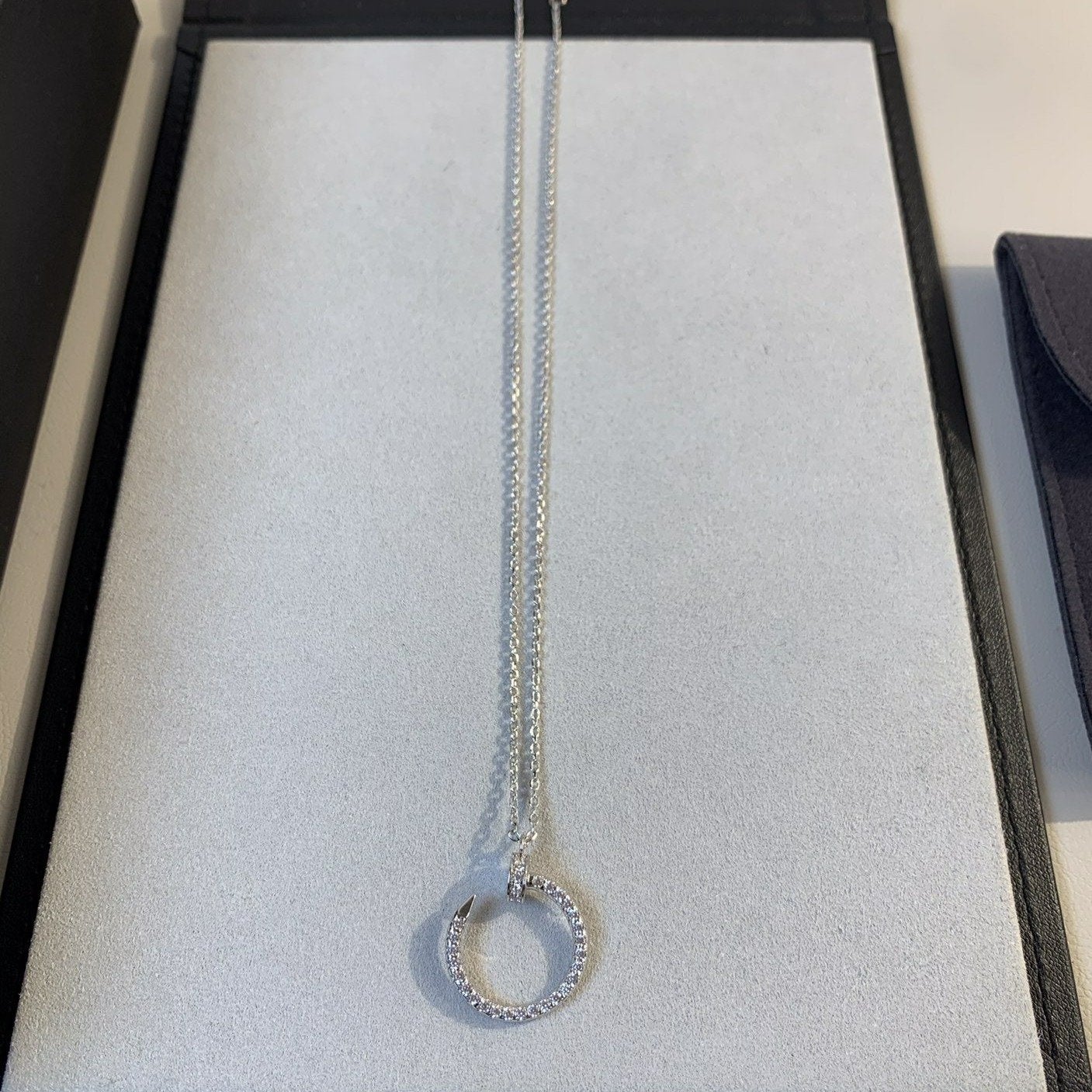 [Glow Jewelry]JUSTE NECKLACE SILVER DIAMONDS