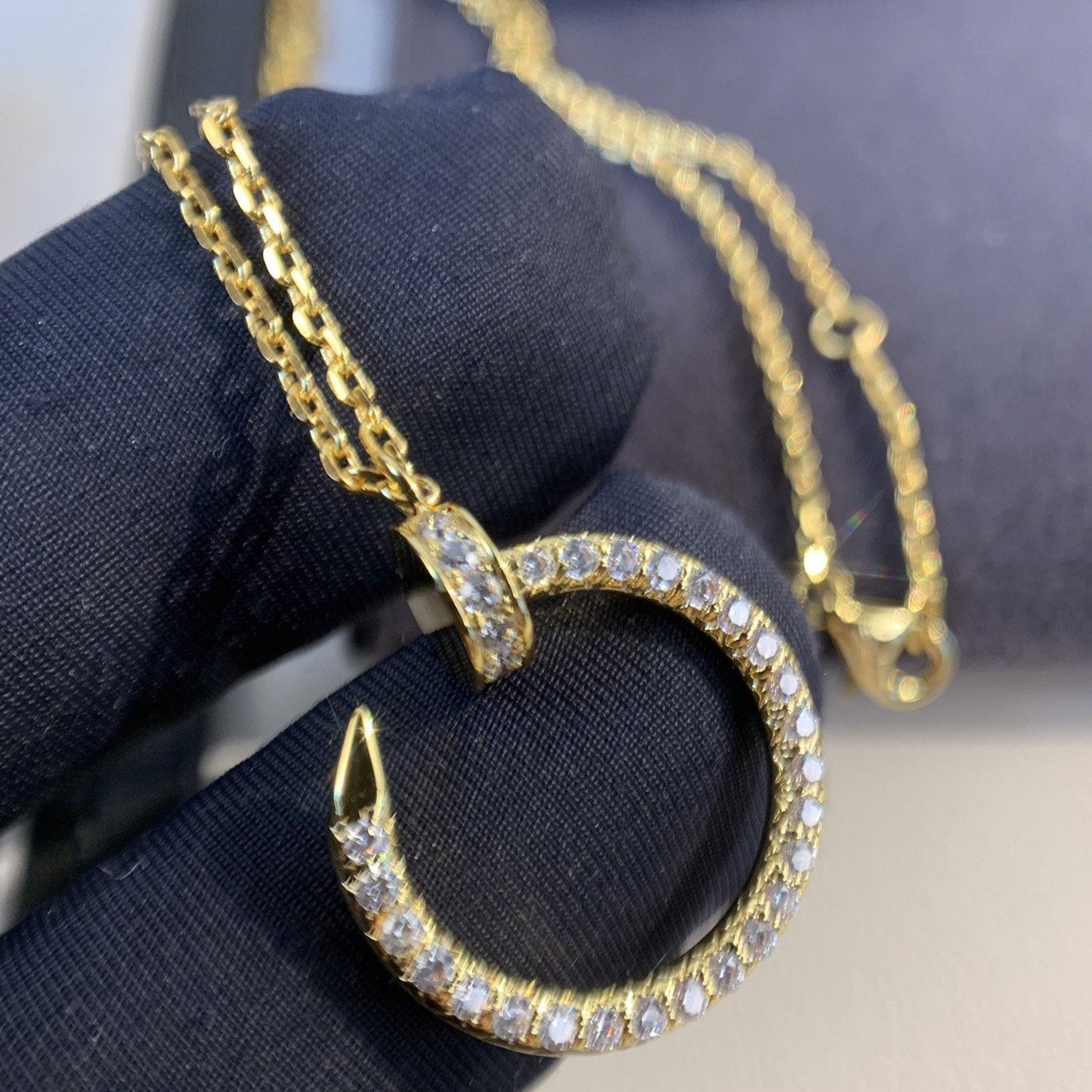 [Glow Jewelry]JUSTE NECKLACE GOLD DIAMONDS