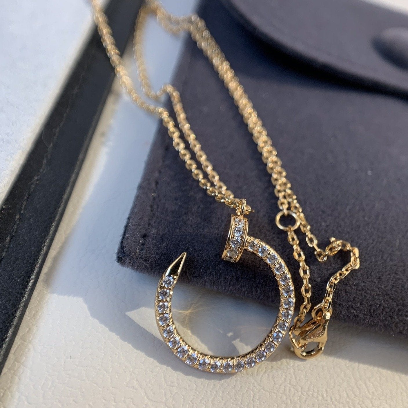 ¡®Glow Jewelry¡¯JUSTE NECKLACE PINK GOLD DIAMONDS