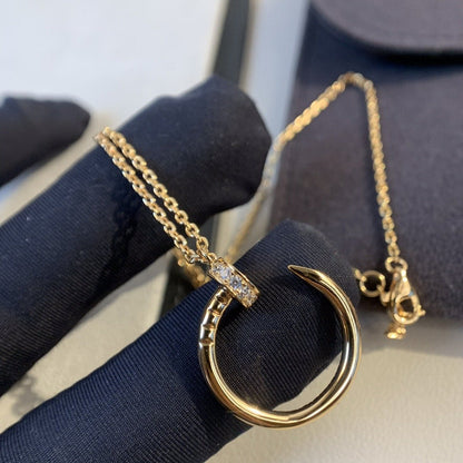 [Glow Jewelry]JUSTE NECKLACE PINK GOLD DIAMONDS