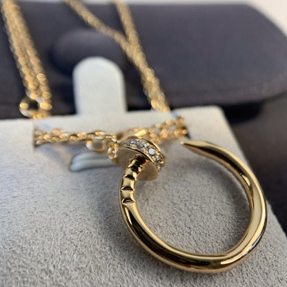 [Glow Jewelry]JUSTE NECKLACE PINK GOLD DIAMONDS