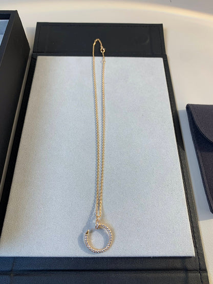[Glow Jewelry]JUSTE NECKLACE PINK GOLD DIAMONDS