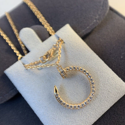 [Glow Jewelry]JUSTE NECKLACE PINK GOLD DIAMONDS