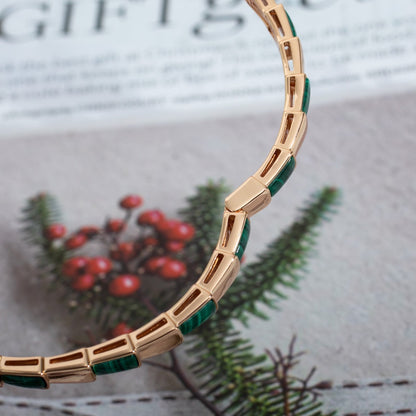 [Glow Jewelry]SERPENTI BRACELET PINK GOLD MALACHITE