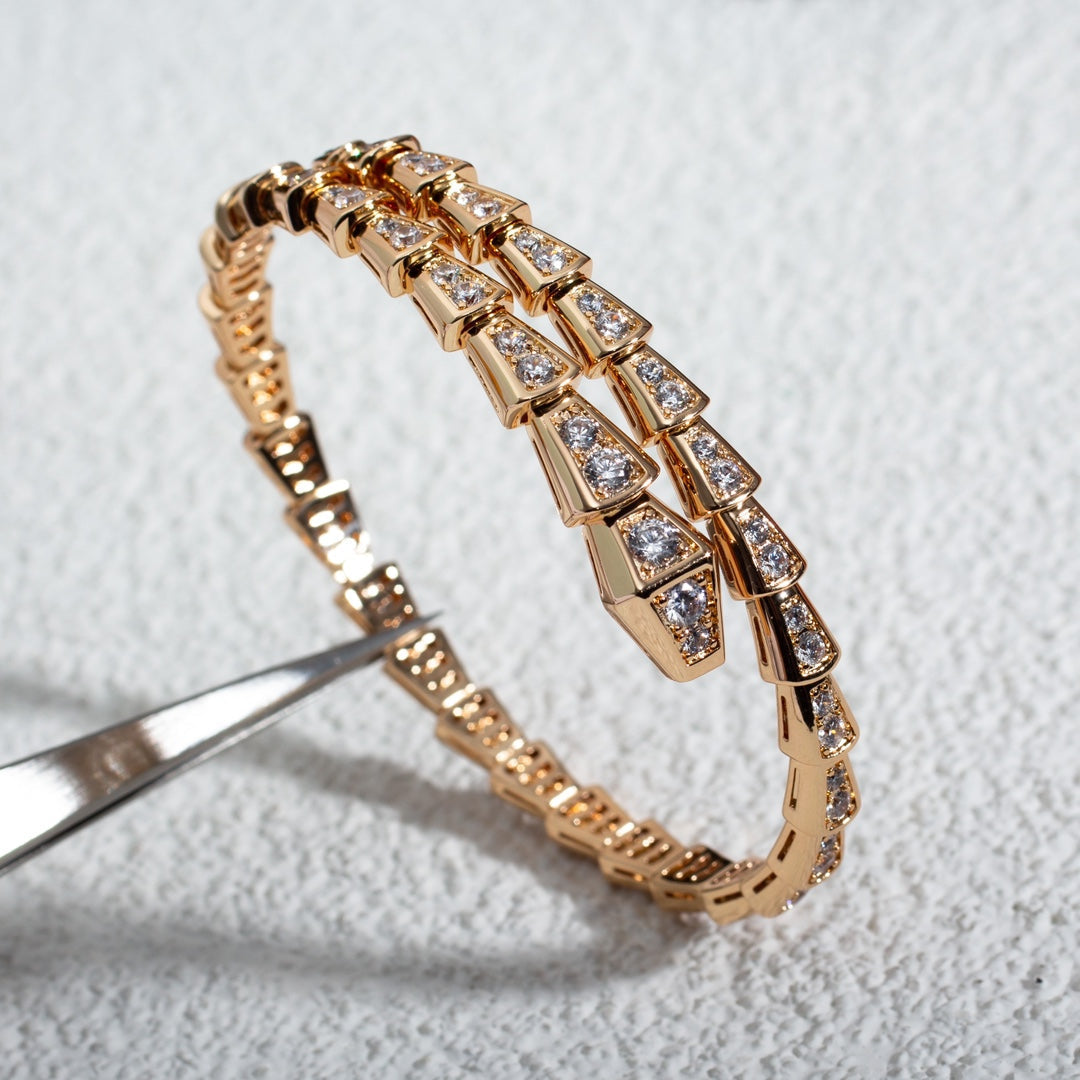 [Glow Jewelry]SERPENTI BRACELET 6.8MM PINK GOLD DIAMOND
