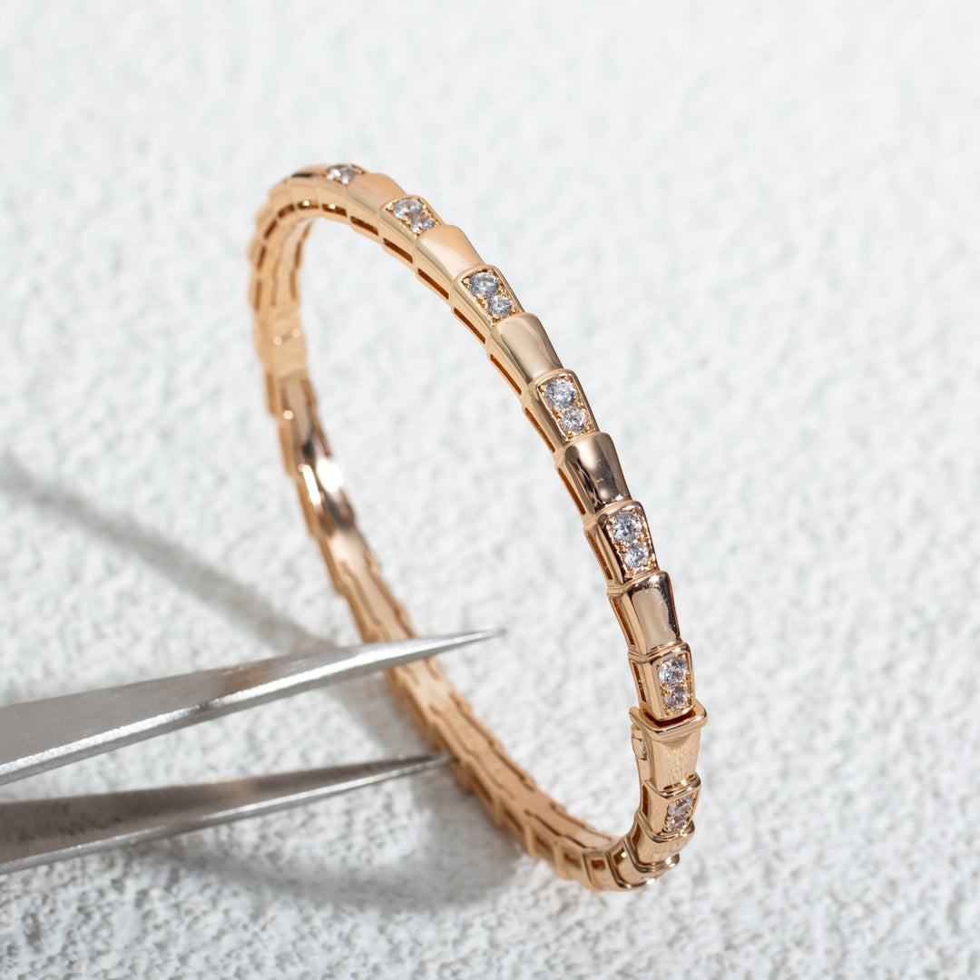 [Glow Jewelry]SERPENTI SMALL BRACELET PINK GOLD DIAMOND