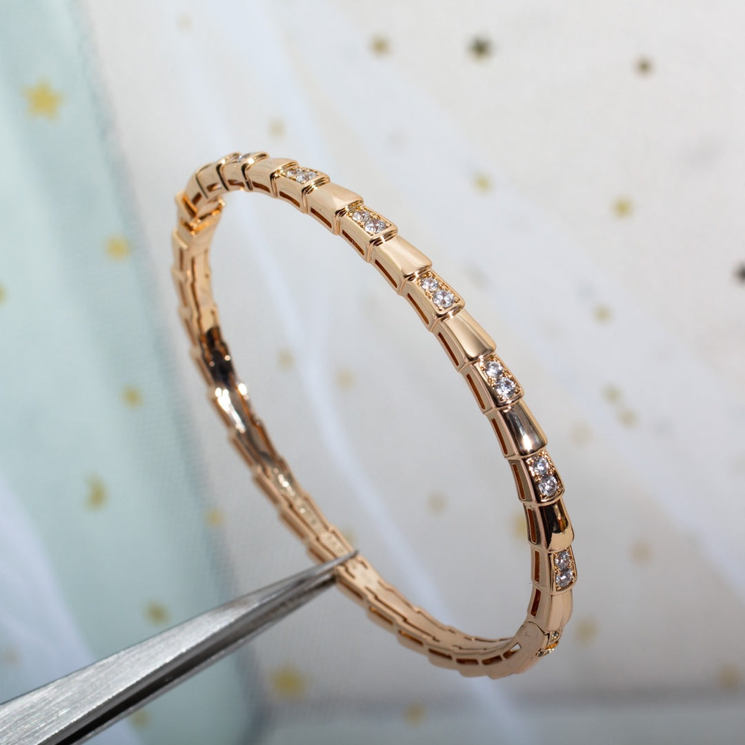 [Glow Jewelry]SERPENTI SMALL BRACELET PINK GOLD DIAMOND