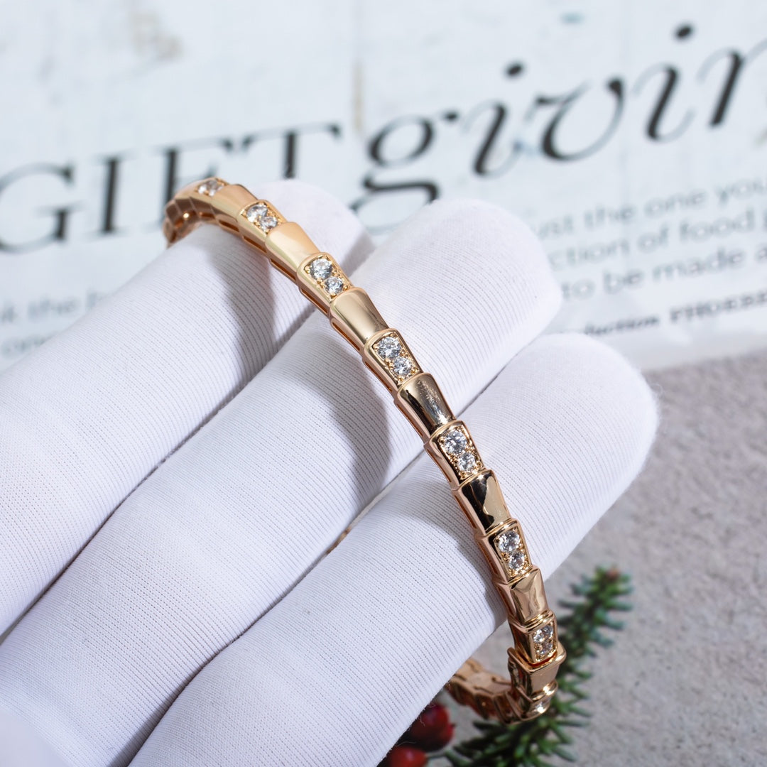 [Glow Jewelry]SERPENTI SMALL BRACELET PINK GOLD DIAMOND