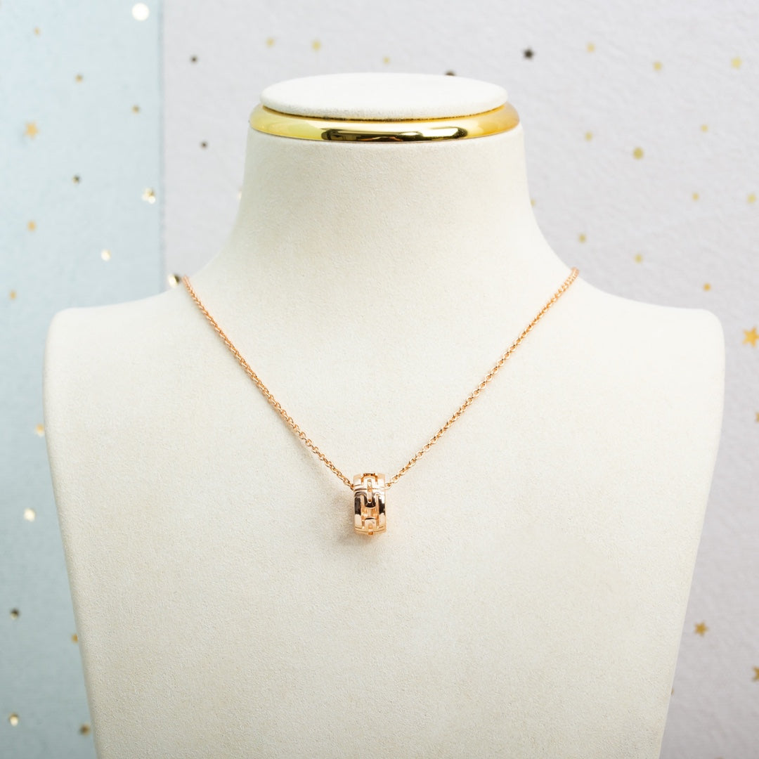 [Glow Jewelry]PARENTESI NECKLACE PINK GOLD