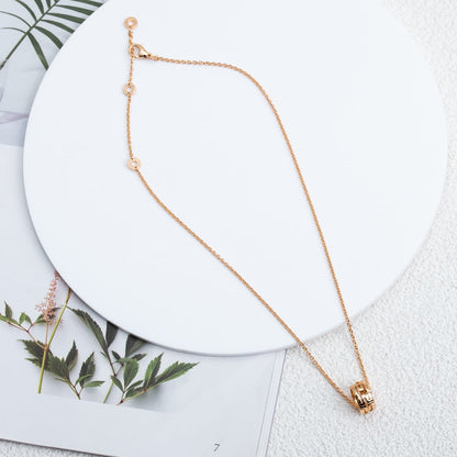 [Glow Jewelry]PARENTESI NECKLACE PINK GOLD