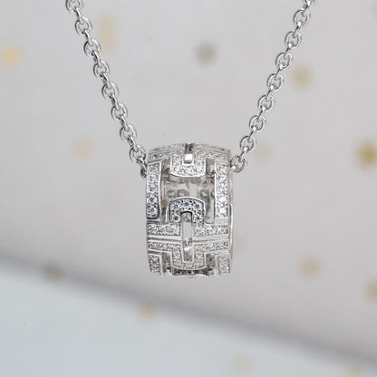 [Glow Jewelry]PARENTESI NECKLACE SILVER DIAMOND